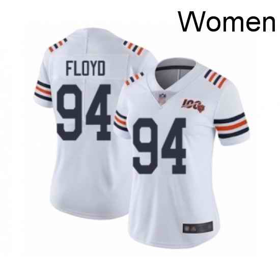Womens Chicago Bears 94 Leonard Floyd White 100th Season Limited Football Jersey